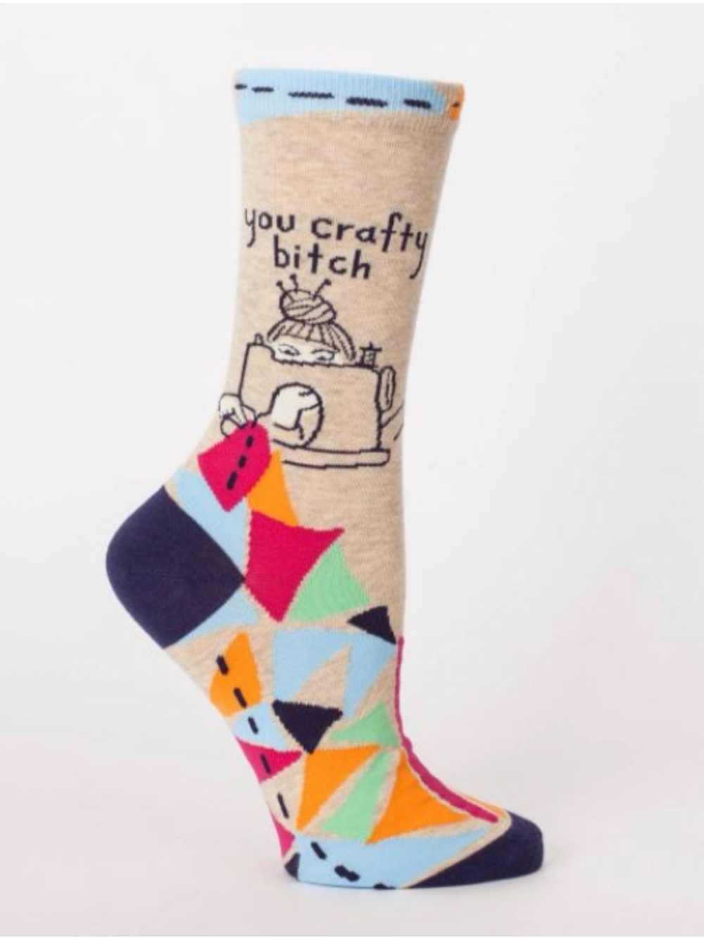 Sock Blue Q Crew Women You crafty B***H NWT NEW

Crafty Crew Socks by Blue Q
Do